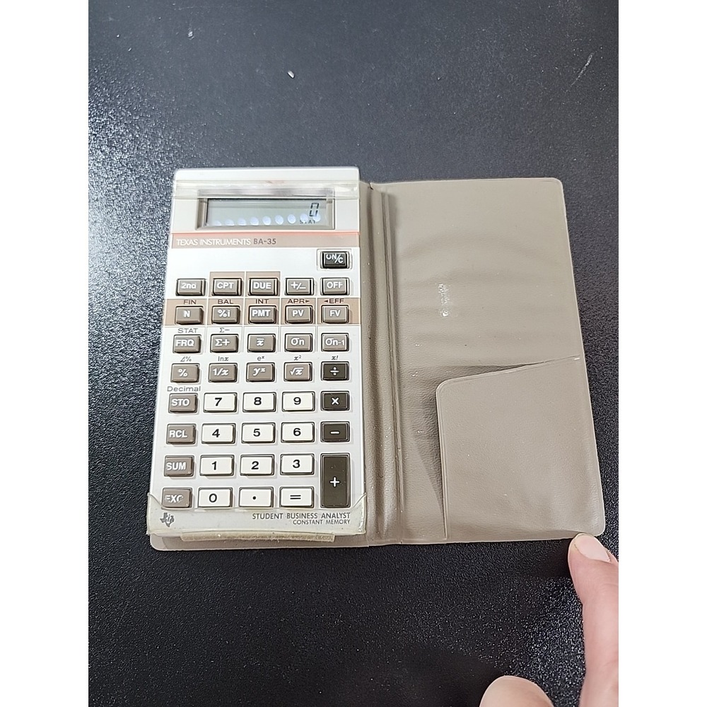 TEXAS INSTRUMENTS BA-35 Student Business Analyst Calculator - Vintage Working TI